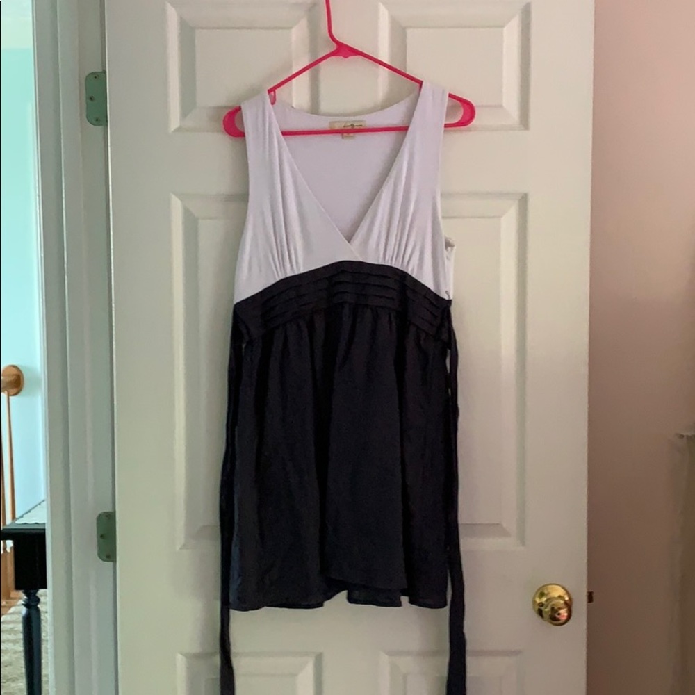 Forever 21 - Navy and white mini dress size L EUC - Picture 1 of 2